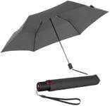Knirps U.200 Ultra Light Automatic Rain Umbrella in Dark Grey – One-Touch Auto Open/Close, Wind-Tunnel Tested, 37in Canopy, Aluminum Fiberglass Frame, Pocket-Size Travel Umbrellas, Cover Included
