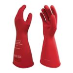 Magid M014R A.R.C. Natural Rubber Latex Class 0 Insulating Glove with Straight Cuff, Work, 14" Length, Size 10, Red (1 Pair)