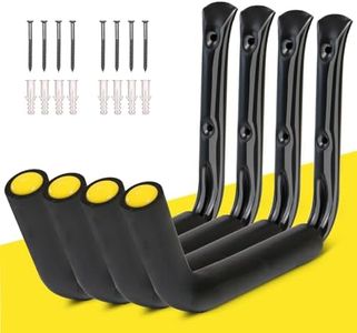 100 LB Capacity (15") Heavy Duty Garage Storage Hooks (4packs) Kayak Storage Hanger Wall Mounted Rack for Hanging Ladders, Bikes