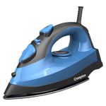 Crompton Fabrimagic Neo 1200 W Steam Iron with 180 ml water tank, Upto 15g /min Steam Output with Vertical Steaming and Non-Stick Soleplate (Blue), 6 Fabric Settings.