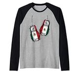 Chicano Boxers Shirt Fans Mexican Flag Gloves Mexico Boxing Raglan Baseball Tee