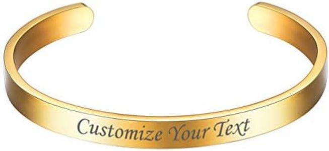 PROSTEEL Mens Gold Engraved Bracelet Custom Jewelrys For Women Customized Bracelets For Men