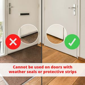 DoorJammer Portable Door Lock Brace – Home Security, Red