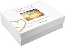 Pavilion Gift Company Memory-11 x 9" Memory Keepsake Box, 11" x 9", White 99153