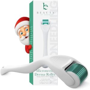 Derma Roller Microneedling Roller - Titanium 0.25mm Micro Needler for Face, Gently Exfoliates, Microneedle Tool for Beard, Scalp & Hair, Skincare Tools for Face