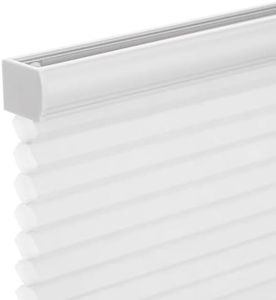 Changshade Cordless & Light Filtering Cellular Shade, Pleated Honeycomb Shade with The Diameter of 1.5 inch honeycombs, Window Shade and Blind, 27 inches Wide, White CEL27WT72D