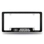 Rico Industries NHL Montreal Canadiens Black 12" x 6" Chrome All Over Automotive License Plate Frame for Car/Truck/SUV