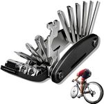 16-in-1 Multi Fuctional Tool, Bike Repair Tool Bicycle Portable Folding Repair Tool for Bike, Mountainbike, Bicycle Mutli Tool Set (Black)