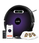 ILIFE V3s Max Robotic Vacuum & Mop, Hands Free Cleaning Up to 40 Days with Large Dust Bags x3, Washable Dust Tank, 3000Pa, Pet Hair Friendly, Cleans Up to 2000sq.ft., Remote Control, App, GH & Alexa