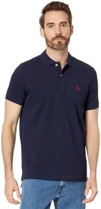 U.S. Polo Assn. Men's Slim Fit Solid Pique Polo Shirt, Classic Navy, Small