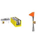 Defenders STV152 Mole Tunnel Trap, Traditional, Humane, Two-Way Trap for Mole Control, Suitable for Use in Frosted Ground and Wet Weather, Silver & Hi-Vis Mole Trap Markers - 5 Pack - STV317