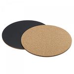 sourcing map 4 Pack Cork Plant Mat Coaster - Round Waterproof Pots Pad Apply to Outdoor/Garden (8 Inch)