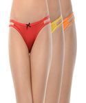 LEADING LADY Women's Plain/Solid Panty (Pack of 3) (LLMARY-3_Red, Rani, Yellow_Medium)