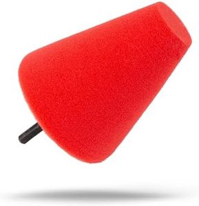 Maxshine M8 Wheel Drill Finishing Cone Sponge - Automotive Upholstery Detailing - Universal Fit M8 Drill Attachment - Professional Detailing Tool