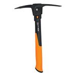 Fiskars Pro IsoCore Pick/Mattock - 1.5 lb Pick with Shock Controlled Handle - Building and Fixing Tools - Orange/Black