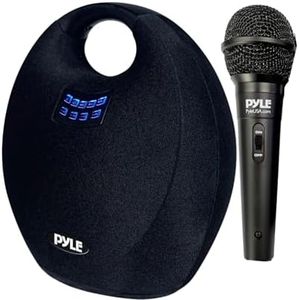 Pyle Wireless Portable Bluetooth Speaker, with Built in Rechargeable Battery, Wired Microphone, Clear Surround Sound, Mini IPX4 Waterproof Speaker for Indoor and Outdoor Activities