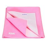 Soft & Water Proof Baby Dry Sheet/Bed Protector,Reusable Bed Underpad, Waterproof Bed Pad & Pee Pad, Perfect for Kids, Adults, The Elderly (Extra Large (220 x 140 cm), Pink)