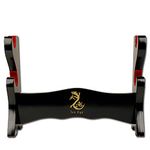 TENRYU Ma-2Sd Sword Stand Black Lacquer Finish Red Velvet Holders