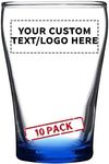 Custom Shot Glasses 5.5 oz. Set of 10, Personalized Bulk Pack - Sampler, Great for Wedding, Party, Birthday, Events - Blue