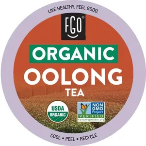 FGO Organic Oolong Tea K-Cup Pods for Keurig, 24 Count (Pack of 1), Premium Black Tea is USDA Organic, Non-GMO, & Recyclable with Naturally Occurring Caffeine