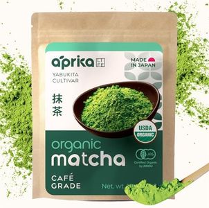 100% Organic Matcha Green Tea Powder - Premium Japanese Matcha - Best for Delicious Matcha Latte, Yummy Smoothie, Flavorful Desserts & Baking - No Sugar Added - by AprikaLife