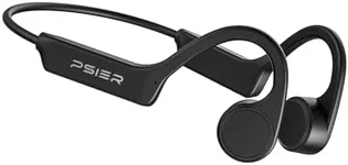 PSIER Bone Conduction Headphones, Open-Ear Bluetooth 5.4 Wireless Sport Headphones, Bone Conduction Earbuds 10H Playtimes with Mic, IPX6 Waterproof Earphones for Hiking, Cycling, Gym, Black