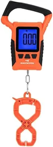 KastKing Fish Scale, WideView Floating Waterproof Digital Scale with No-Puncture Lip Gripper, 2.5” Large LCD Display, 110lb Capacity, Stores up to 9 Weights, Orange