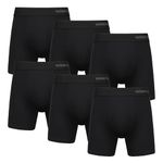 The Essentials Wardrobe 6PK Mens TEW Premium Boxer - Bamboo - Black - X Large