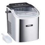 Cooks Professional 12 KG Ice Maker Machine | Countertop Ice Cube Maker | Large Capacity 1.3L Water Tank | Quick and Easy with 2 Ice Size Options | No Plumbing Required | Silver