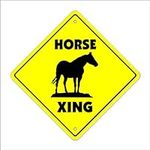 Horse Crossing Sign Zone Xing | Ind