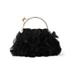 LUI SUI Women Floral Clutch Purses Soft Satin Flower Evening Bag Party Prom Purses