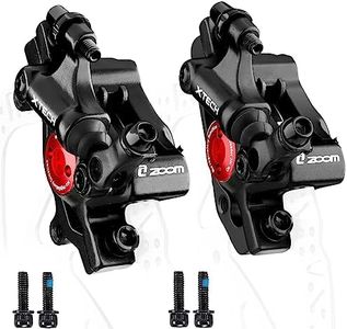 MTB Hydraulic Disc Brake Calipers: Zoom HB-100 Bike Disc Brakes Front & Rear Caliper Kit for Mountain, Road Bicycle and Electric Scooter (Black)