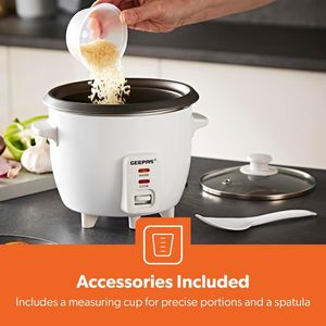 Geepas 0.6L Rice Cooker – Compact Electric Rice Steamer