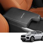 Bmolpt Custom Interior Accessories for Jaguar F-PACE FPACE/XF 2017 2018 2019 2020 PU Leather Center Console Armrest Box Cover Armrest Cushion Central Armrest Protector Pad(Carbon Fiber)