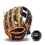 Franklin Sports Kids Baseball + Teeball Glove + Ball Set - RTP Youth Baseball Glove + Foam Ball - Boys + Girls - Orange - Right Hand Throw - 9.5"