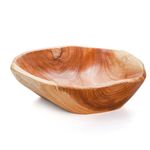 ZENFUN Wood Root Dish Bowl, Natural Wooden Bowl Snack Bowl, Handmade Serving Bowl for Candy, Bread, Snacks, Serving Appetizer Display, 7.8''-9.5'' Diameter