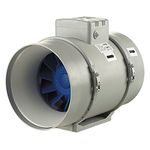 Blauberg UK TURBO-250 Blauberg Turbo Mixed Flow in Line Extractor Fan, Grey, 10" / 250 mm-Standard
