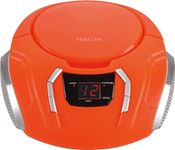 Sylvania SRCD261B-Orange Portable CD Boombox with AM/FM Radio, Orange