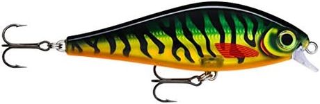 Rapala Super Shadow Rap Lure with Two No. 3/0 Hooks, 1-1.4 m Swimming Depth, 16 cm Size, Hot Tiger Pike