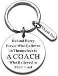Coach Keychain Gift for Men Women Appreciation Gift for Basketball Football Coach Trainer Captain Birthday Christmas Gifts for Cheerleader Soccer Bowling Sport Coaches Thank You Retirement Keyring