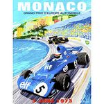 Wee Blue Coo Vintage Advert Motor Sport Monaco Grand Prix 1973 Art Print Poster Wall Decor 12X16 Inch