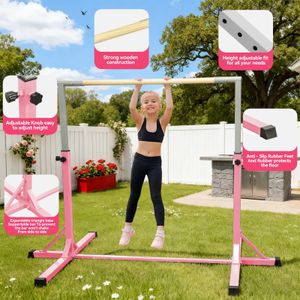 FBSPORT Adjustable Kids Gymnastics Bar   – Height Adjustable Training Equipment