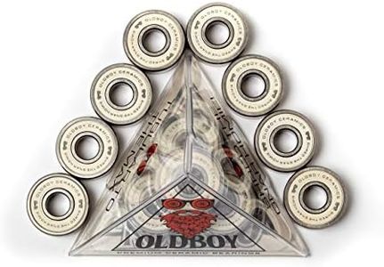 Oldboy Ceramic Skateboard Bearings, Set of 8 Bearings for Skateboards, Longboards, Inline Skates, Rollerblades, Super Lube Ball Bearings, Skateboard Accessories (608RS ZrO2 at 8 x 22 x 7 mm)