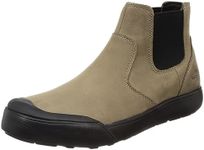 KEEN Women's Elena Pull on Comfortable Chelsea Boot, Plaza Taupe/Black, 9