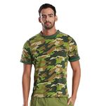 FREECULTR Men's Bamboo Camouflage T-Shirt, Anti Microbial, Anti Odor, Breath tech Super Soft & Comfort Fit Military Print - Size M Pack of 1-Thomas