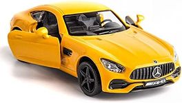 RMZ City 1/36 Scale Benz AMG GT Car Model, Zinc Alloy Die-Cast Pull Back Vehicles Kid Toys for Boy Girl Gift (Yellow)