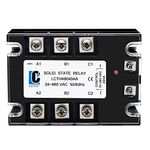 LCLCTC 3 Phase Solid State Relay SSR-40AA AC to AC (Input 70-280VAC to Output 24-480VAC) (AC to AC 40A)