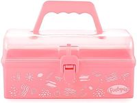 Funtopia Plastic Art Box for Kids - Portable Multi-Purpose Storage Box for Toys, Crafts, Art Supplies - Pink