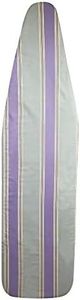 Homz Premium Ironing Board Replacement Cover & Pad for Bi-Weekly Use, Purple Diagonal Stripe
