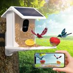 Luckit Smart Bird Feeder with Camera Wireless Outdoor Camera Bird Feeder Solar Powered, 1080P HD Bird Watching Camera for Outside Waterproof AI Identify Bird Species Feeder Camera Bird Watching Feeder